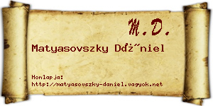 Matyasovszky Dániel névjegykártya