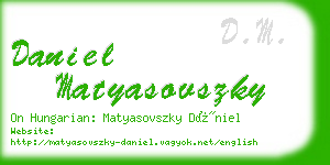 daniel matyasovszky business card